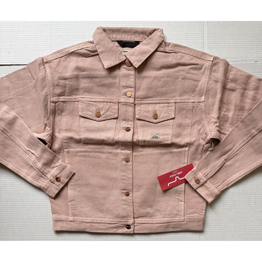 KIMES RANCH - Women's CHELSEA Pink Boxy Denim Jean Jacket‎ - X-Large - XL - NWT - Picture 2 of 10